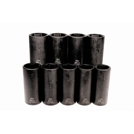 K-Tool International 1/2" Drive Socket Set, Metric, 9 pcs KTI-38201